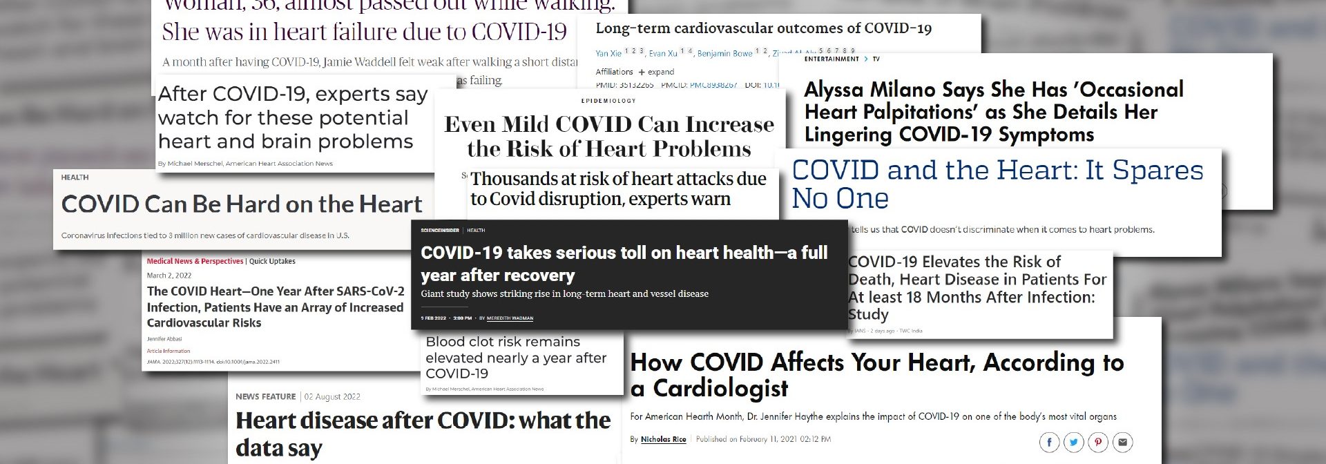 Photos of Headline Clippings on COVID-19